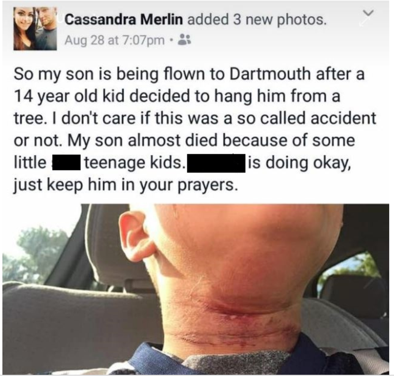 Cassandra Merlin via NH1 Facebook screenshot
